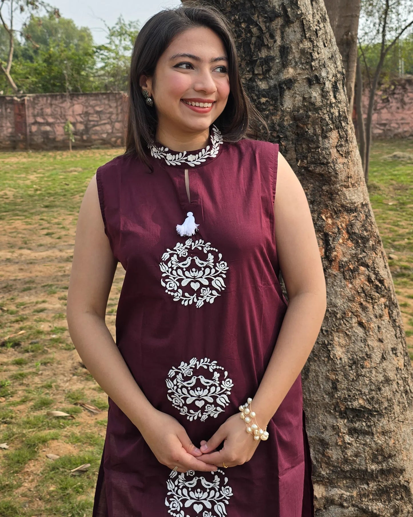Embroidered Long Kurta coord