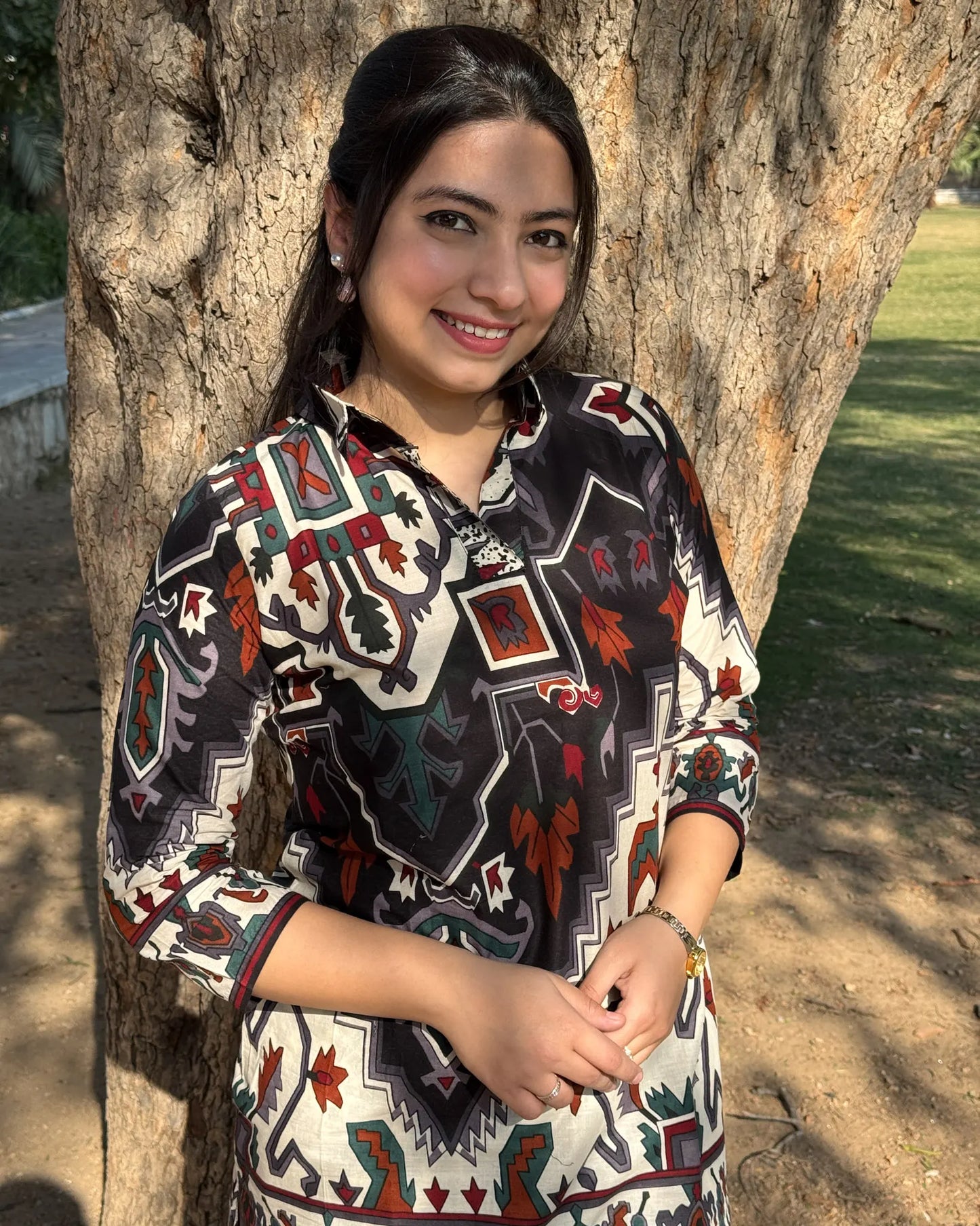 Western Print Cotton Coord-Set