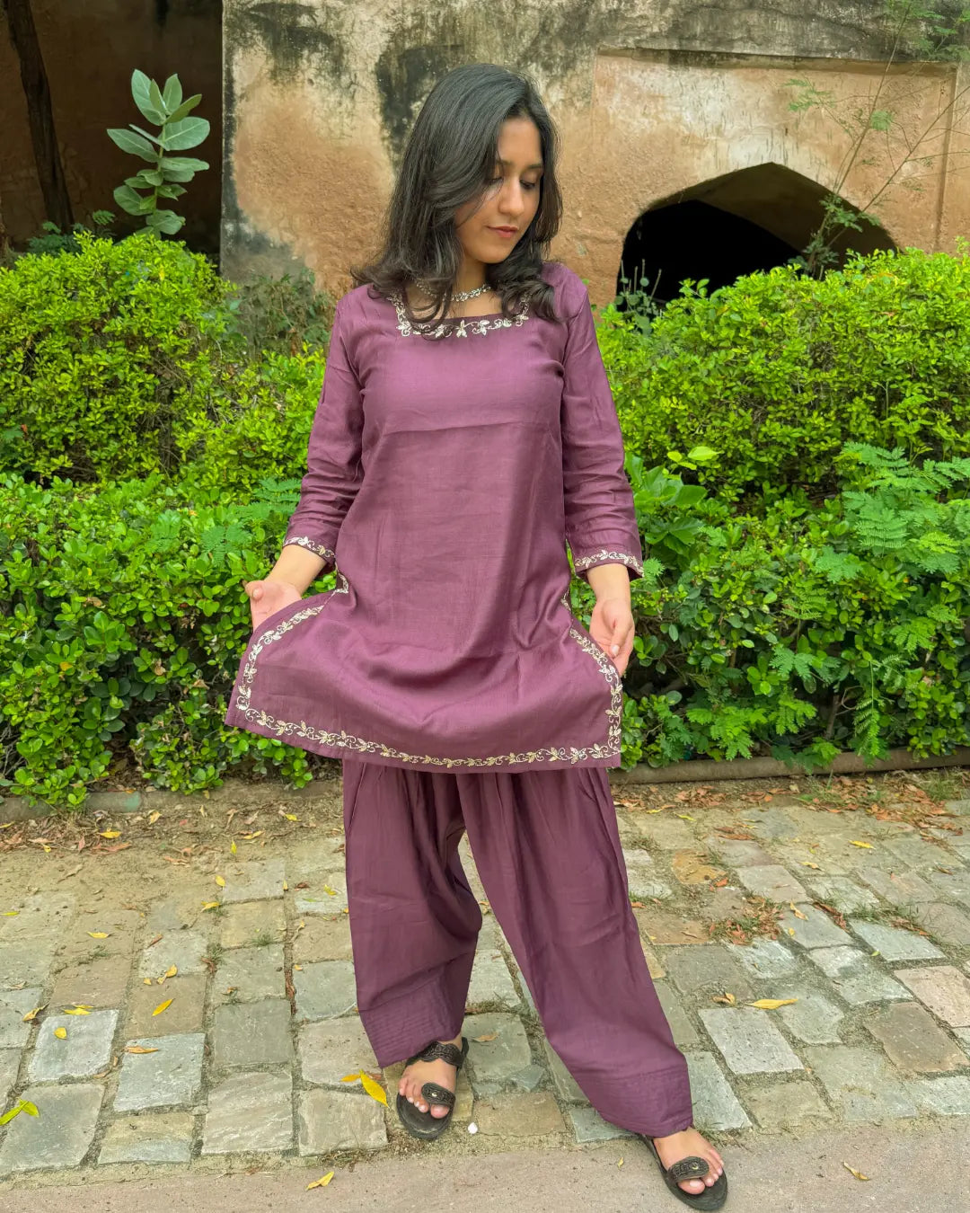 Farshi Salwar Coord (Onion)