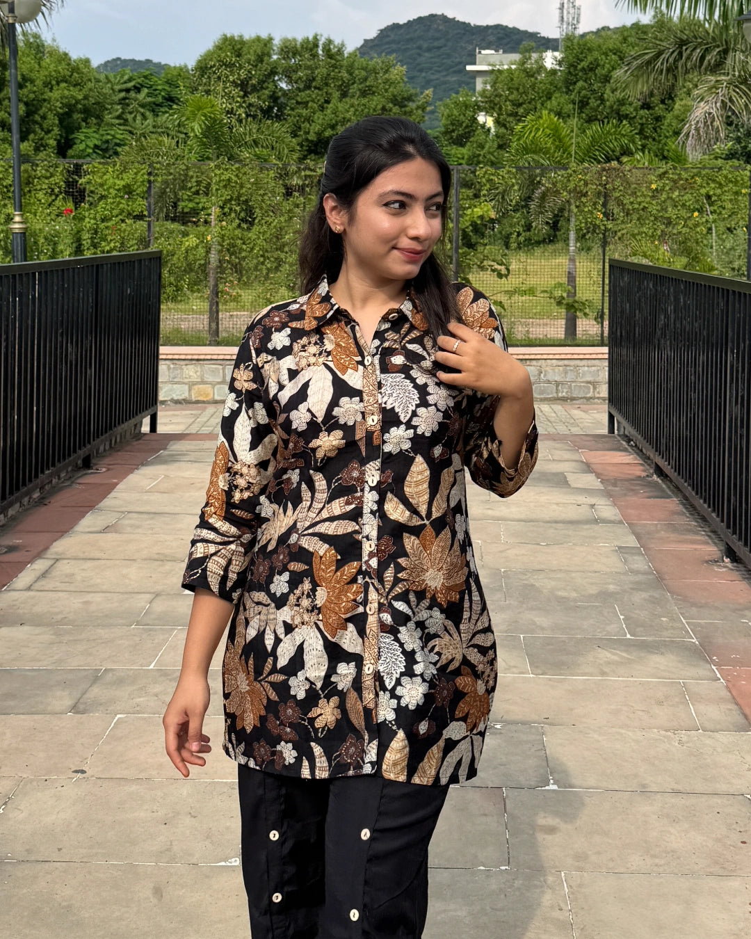Black Shirt Coord-Set