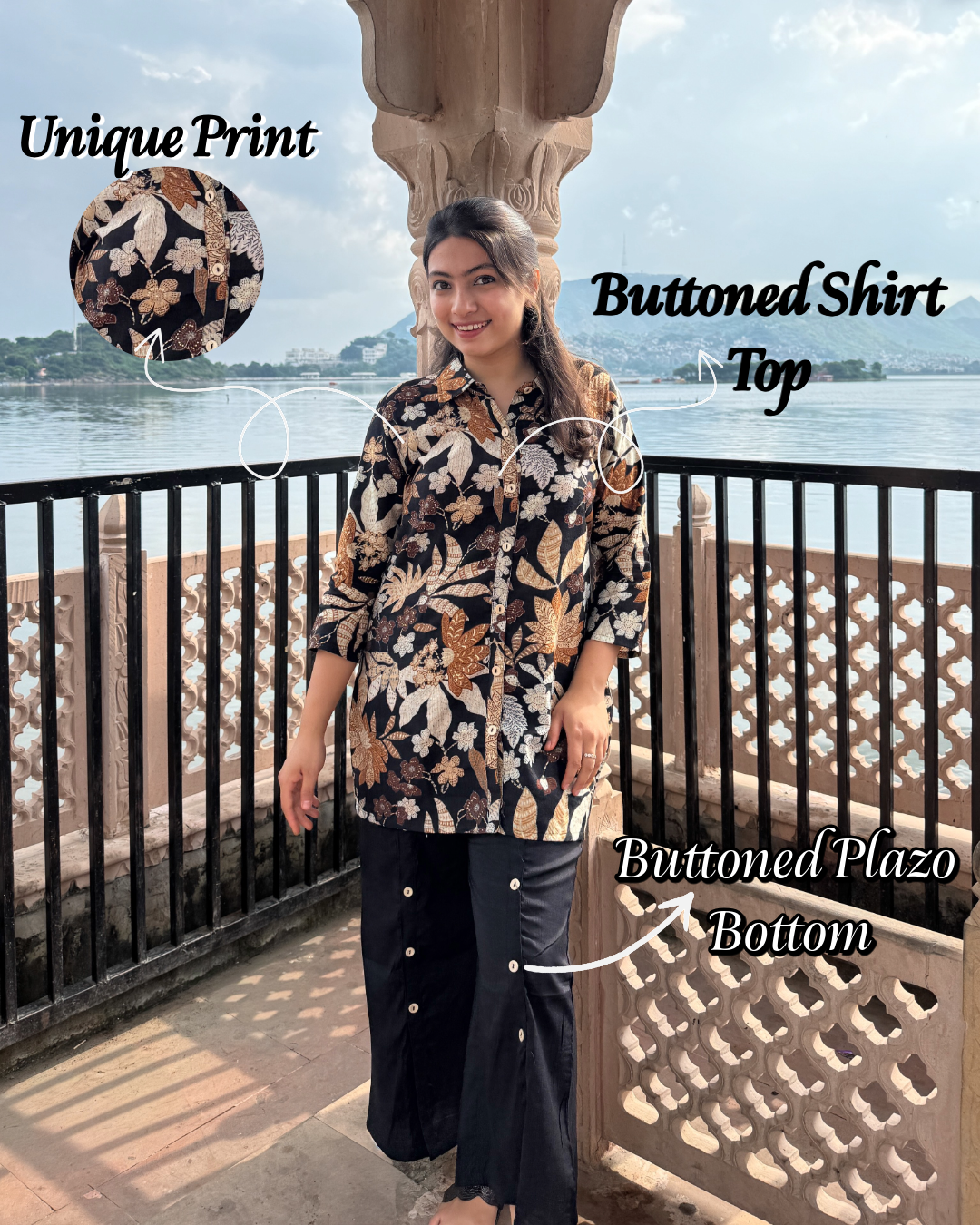 Black Shirt Coord-Set