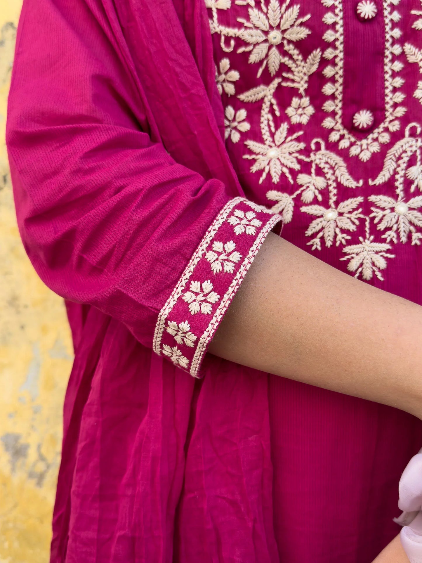 Roslic™Lucknowi Work Pink Suit