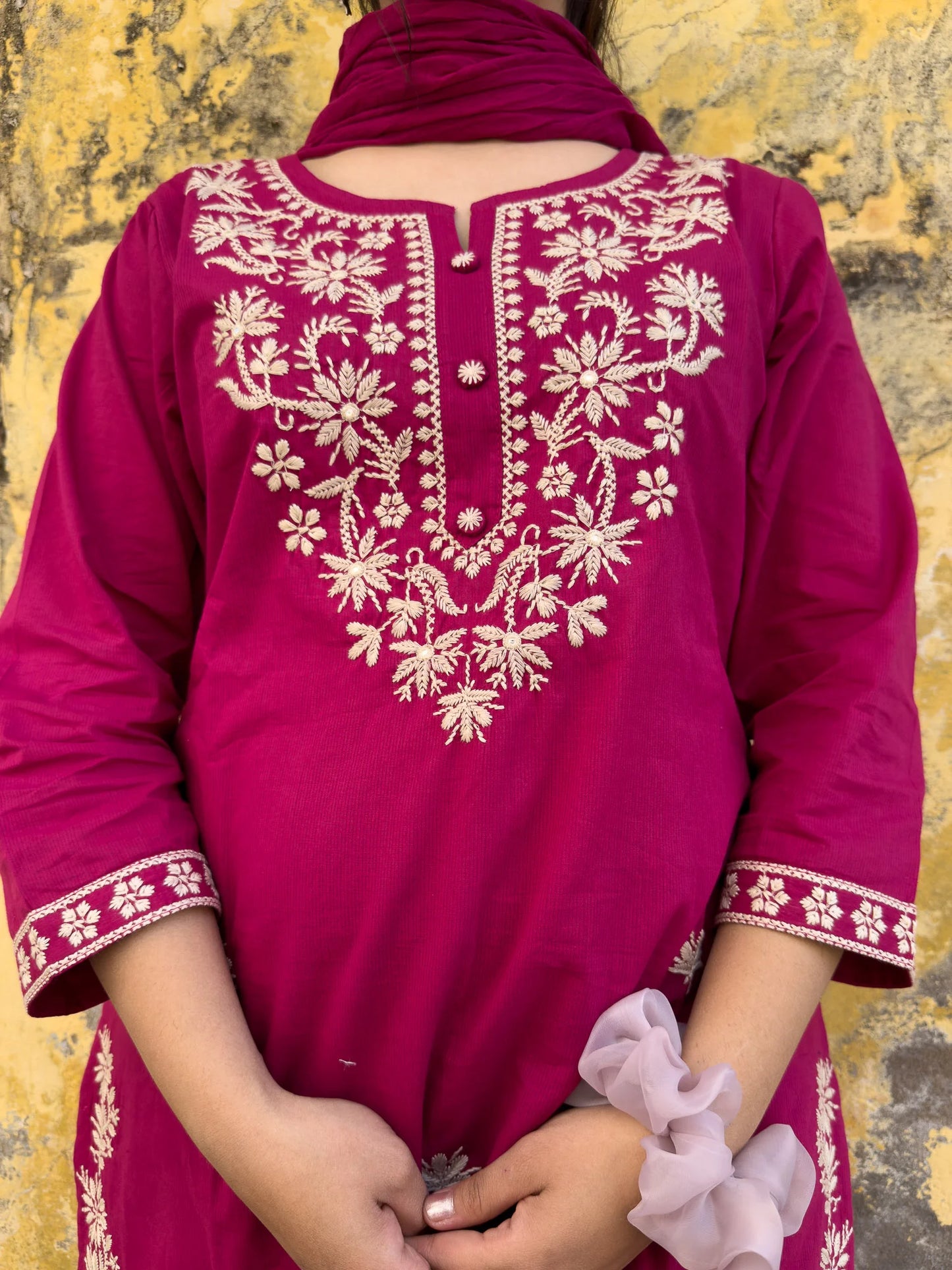 Roslic™Lucknowi Work Pink Suit