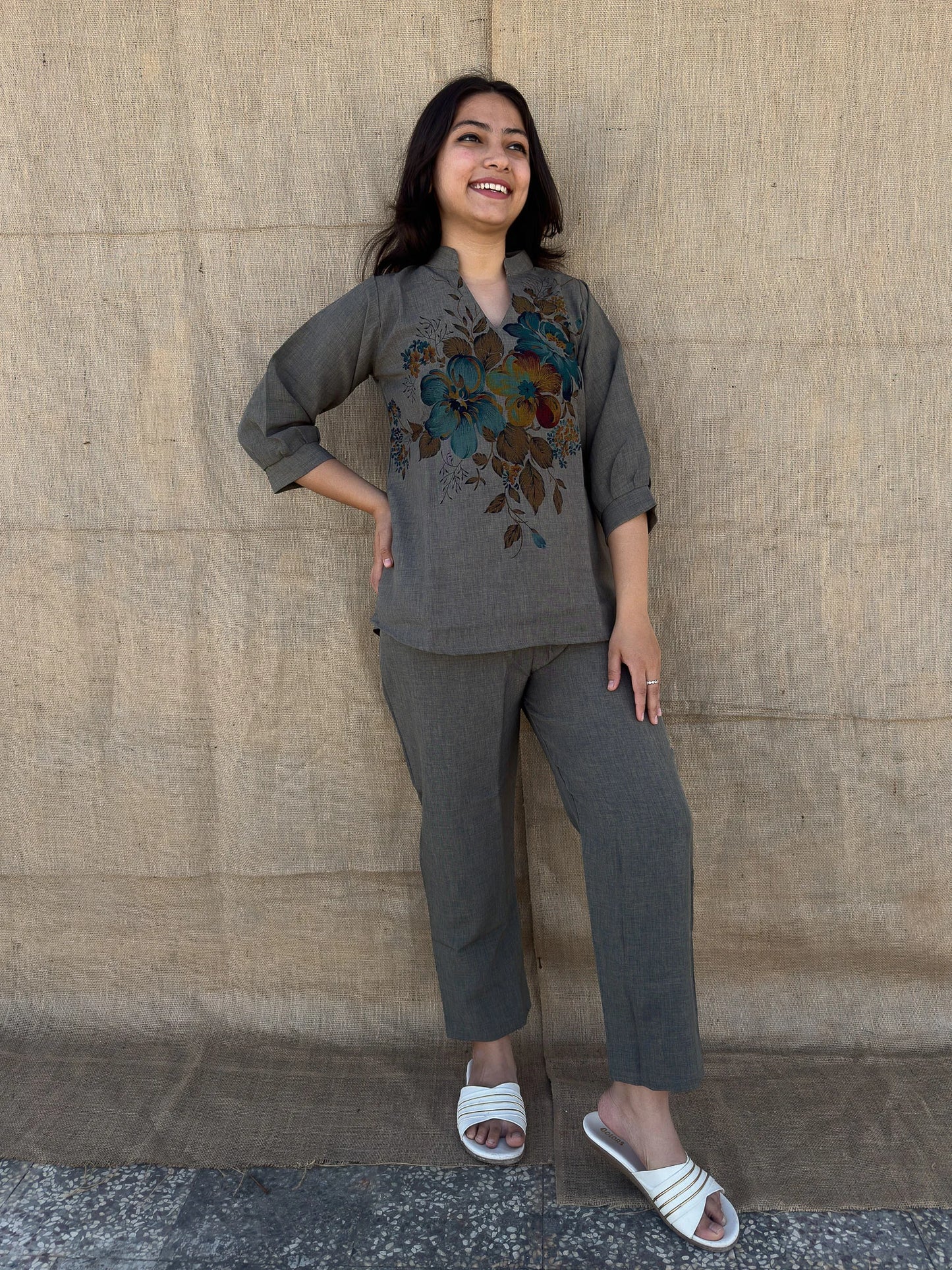 Roslic™Cotton Floral Print Coord Set