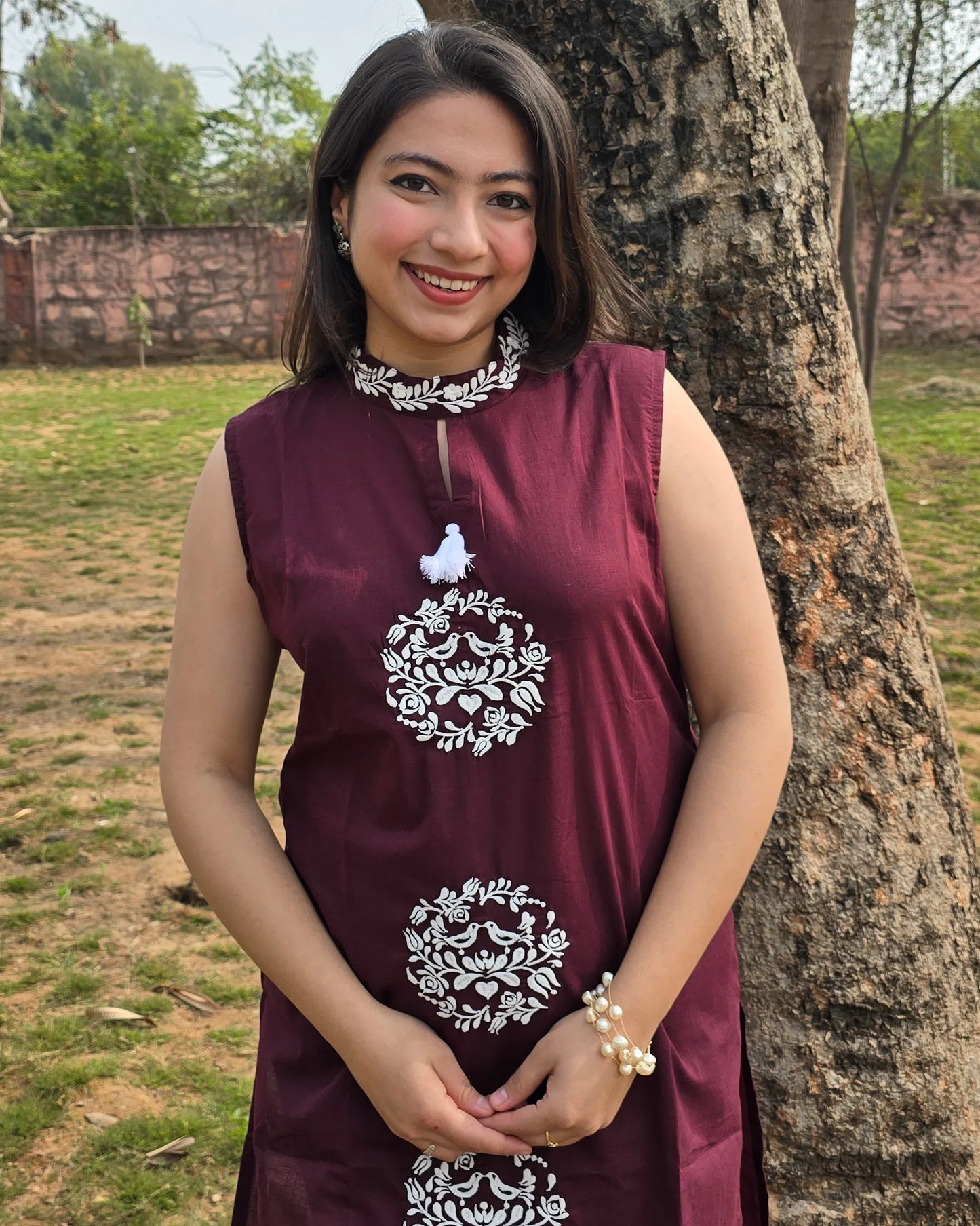 Embroidered Long Kurta coord