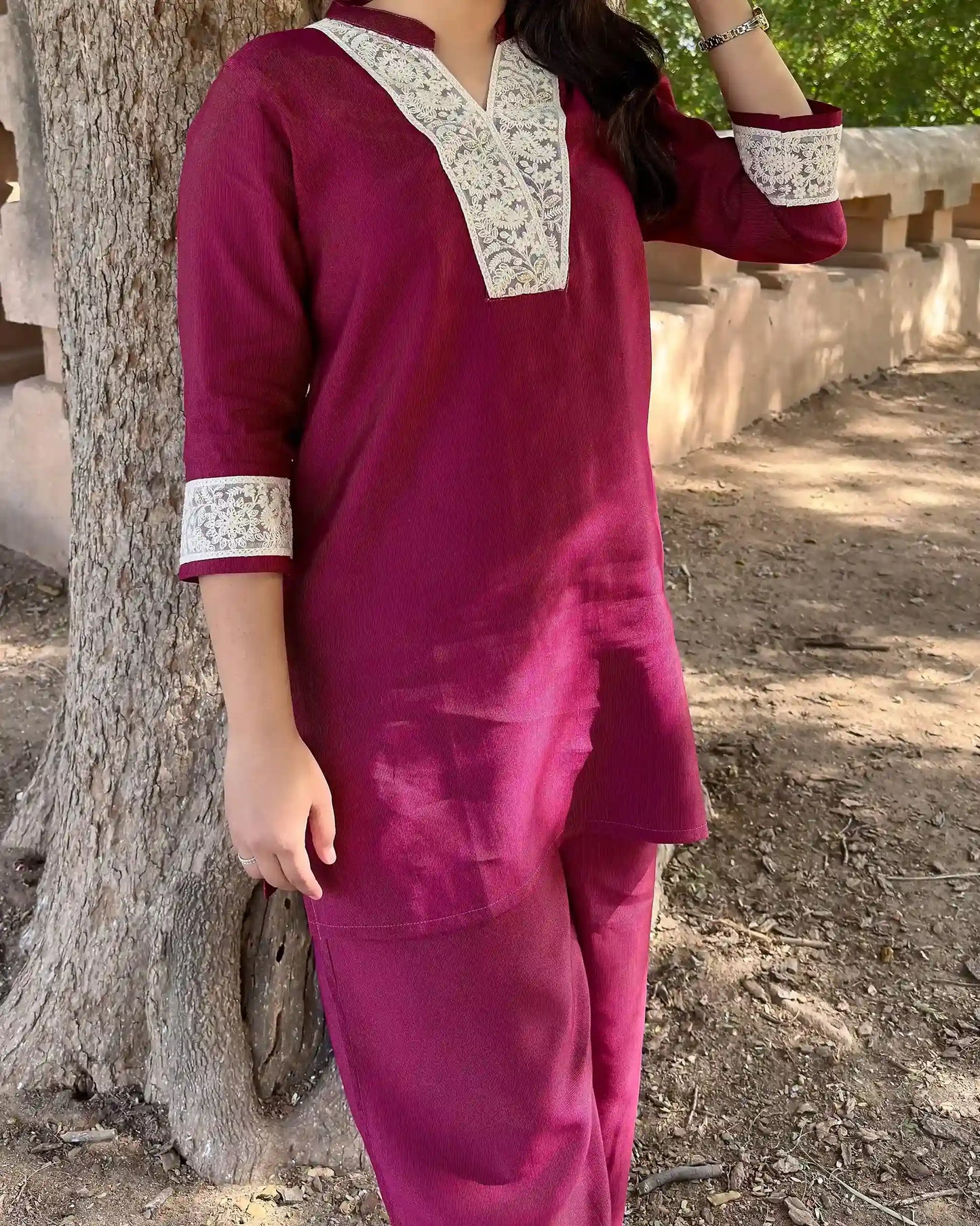 Lacework Palazzo Coord Set (Falsa)