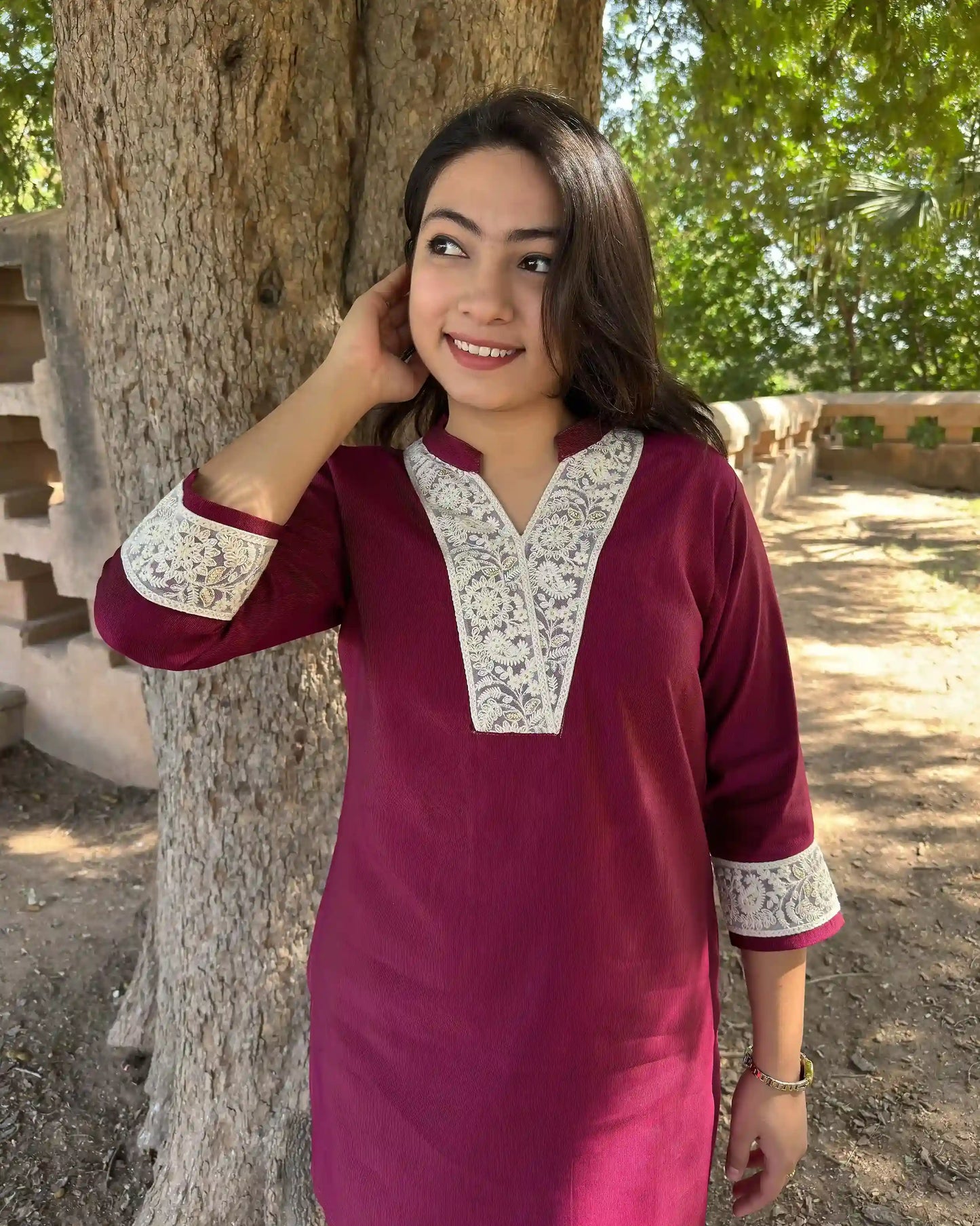 Lacework Palazzo Coord Set (Falsa)