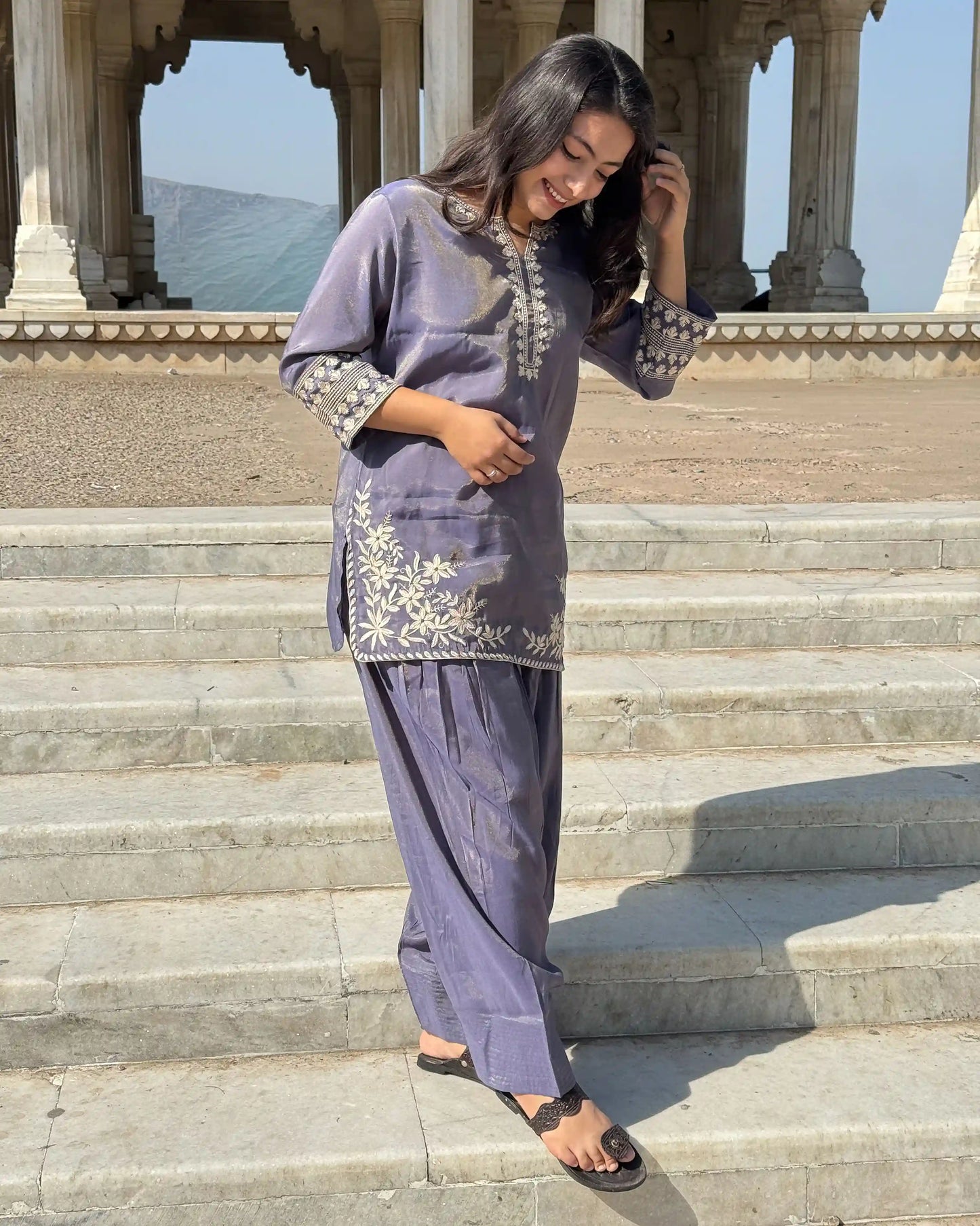 Lavender Farshi Salwar Coord