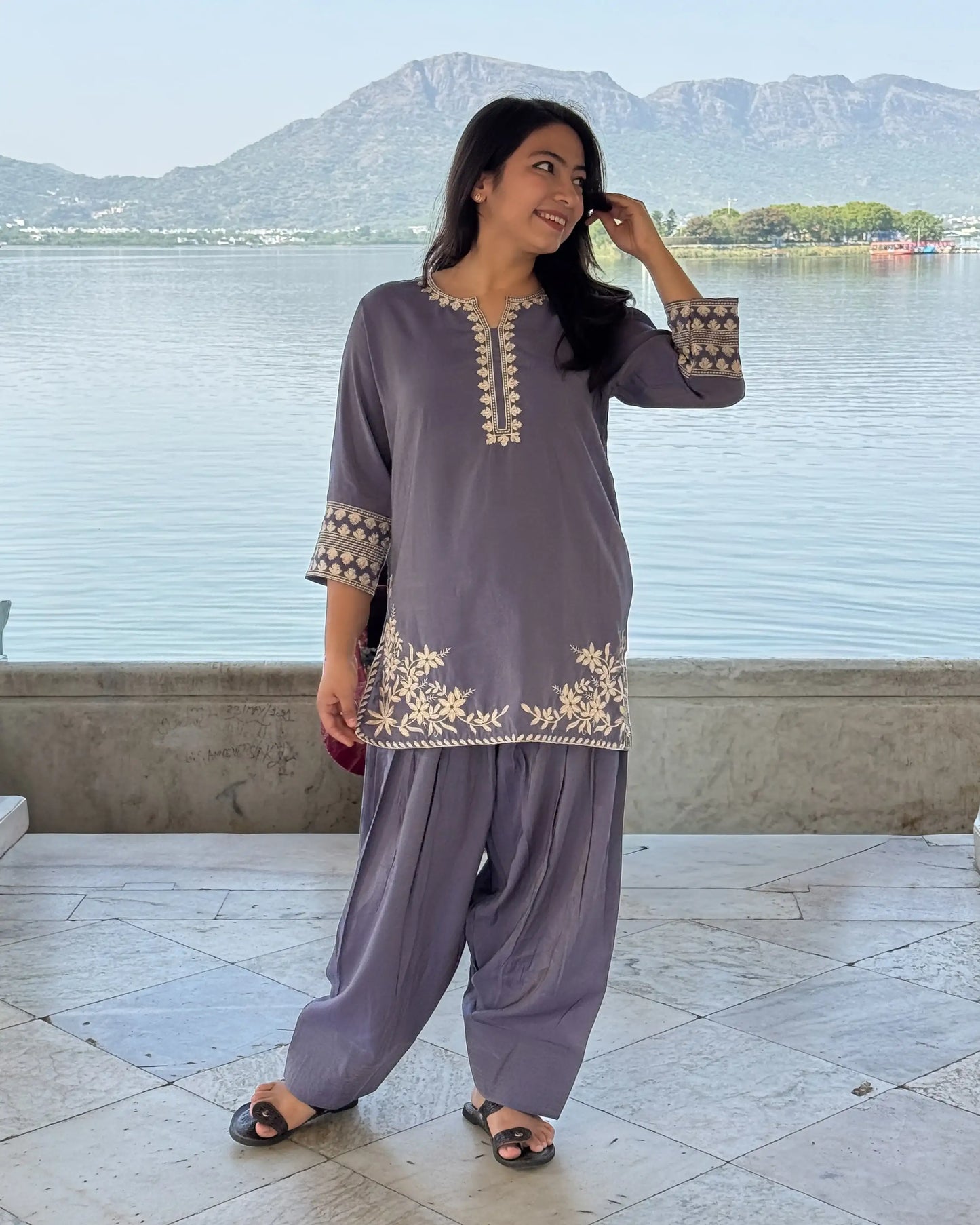 Lavender Farshi Salwar Coord