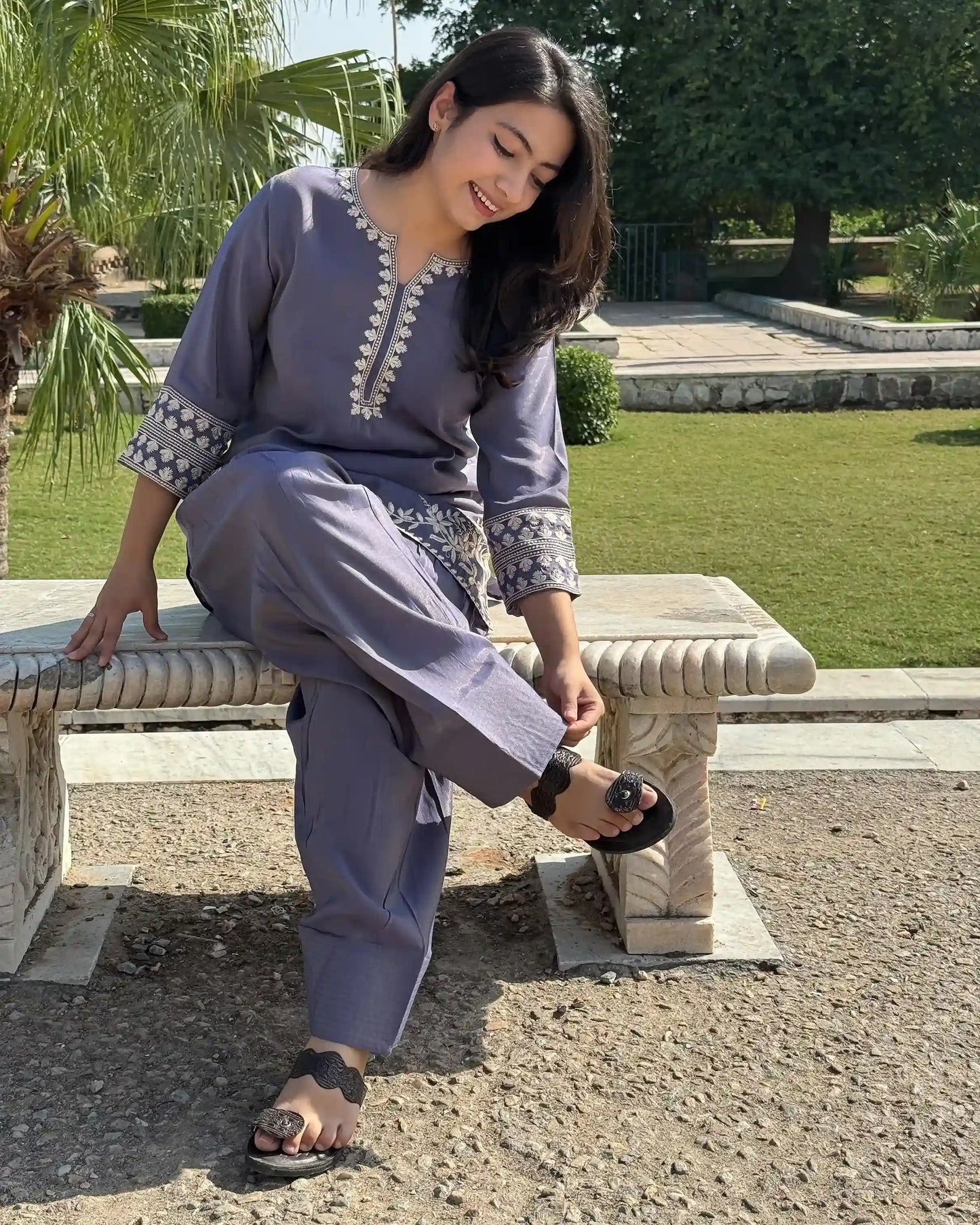 Lavender Farshi Salwar Coord