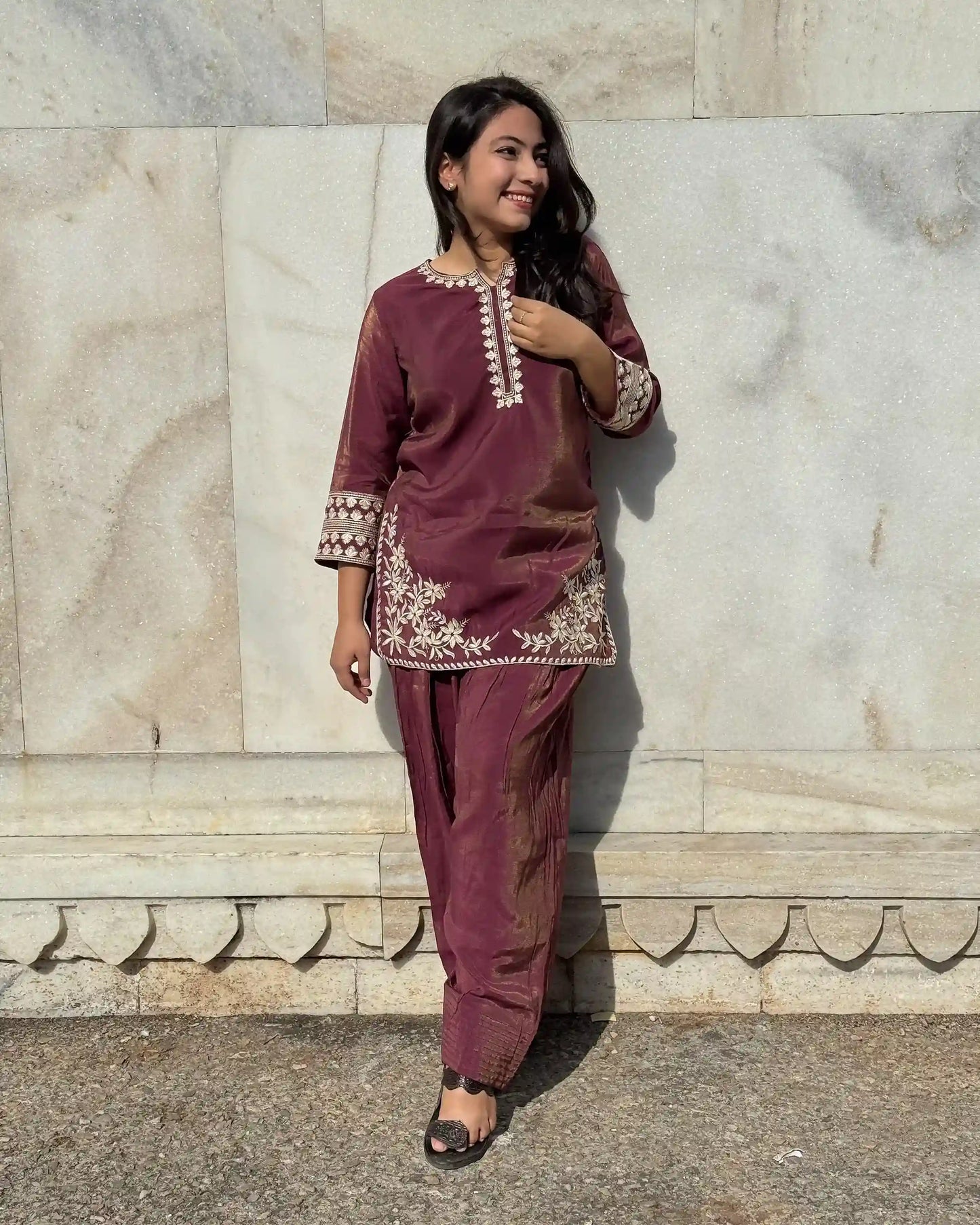 Onion Farshi Salwar Coord