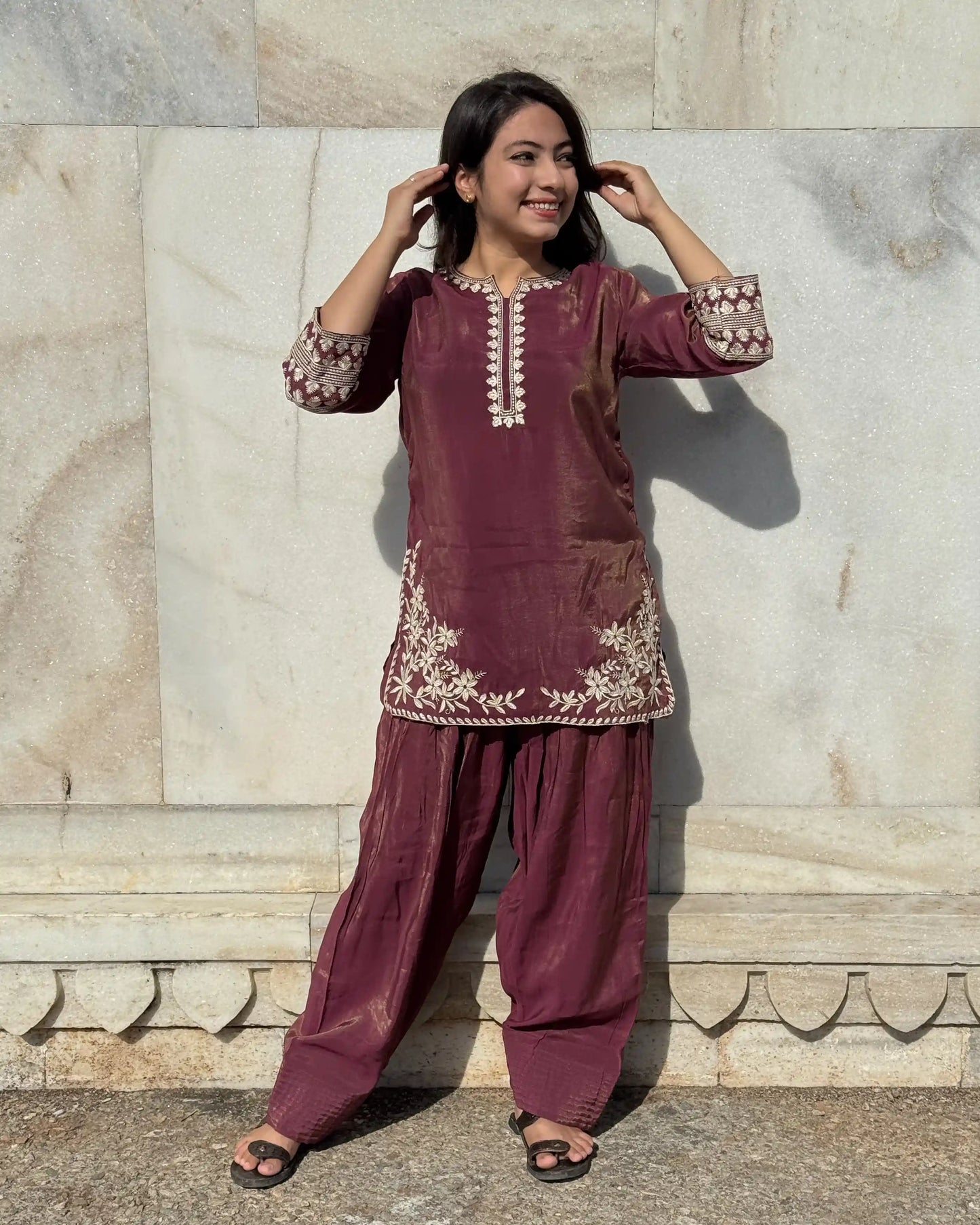 Onion Farshi Salwar Coord