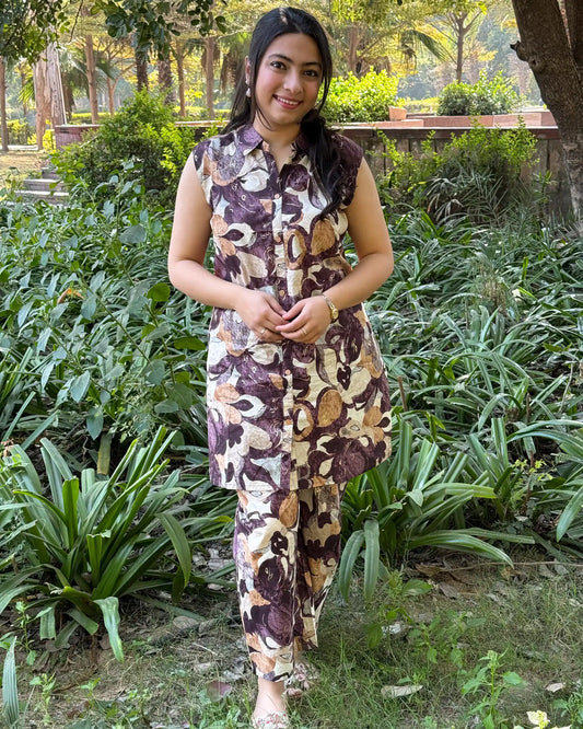 Plus Size Printed coord-set