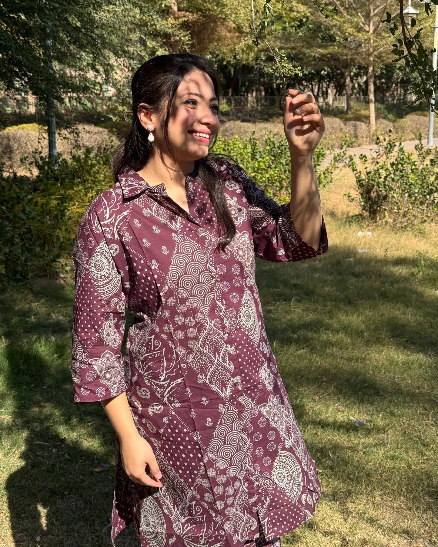Plus Size Long Kurta Coord
