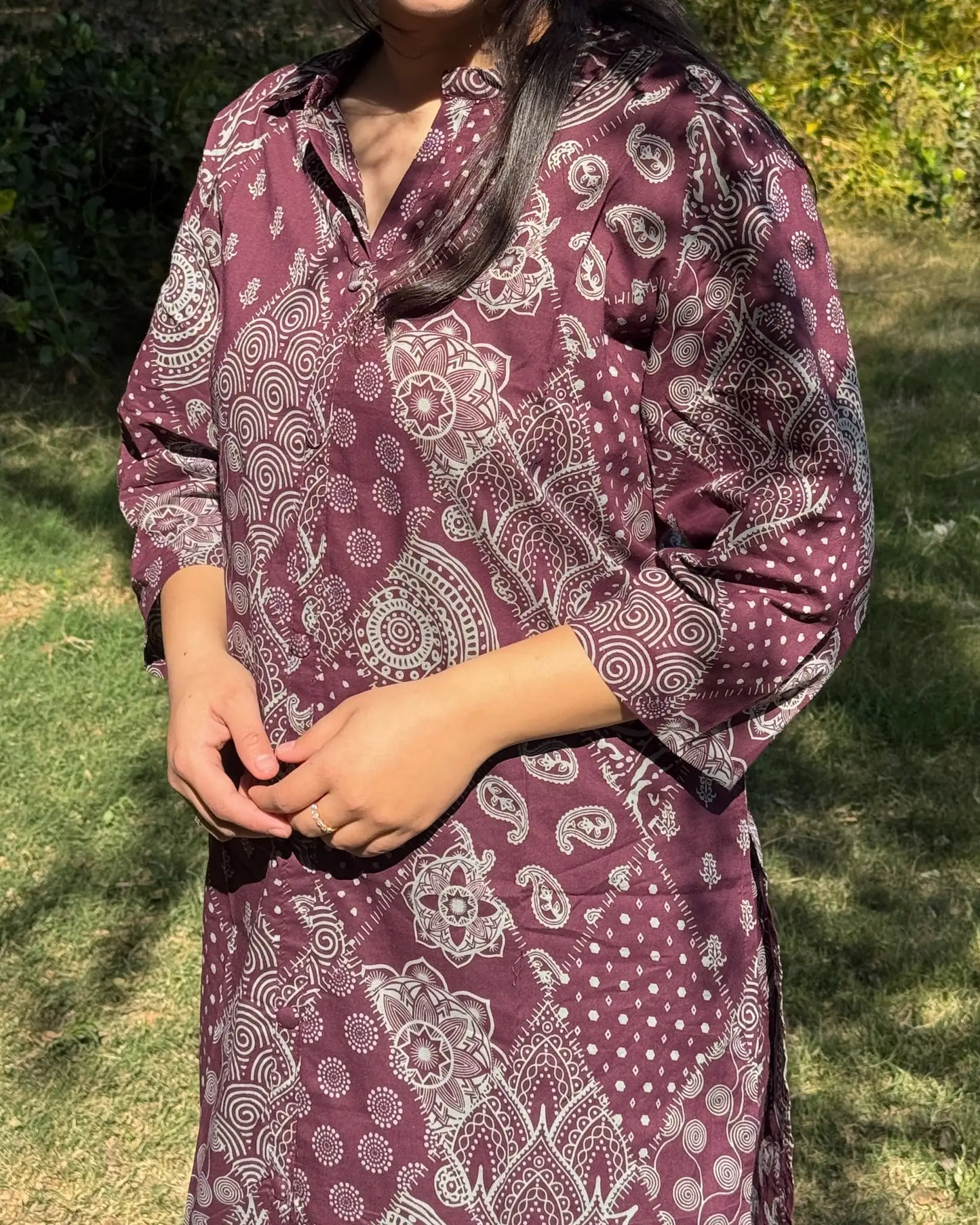 Plus Size Long Kurta Coord