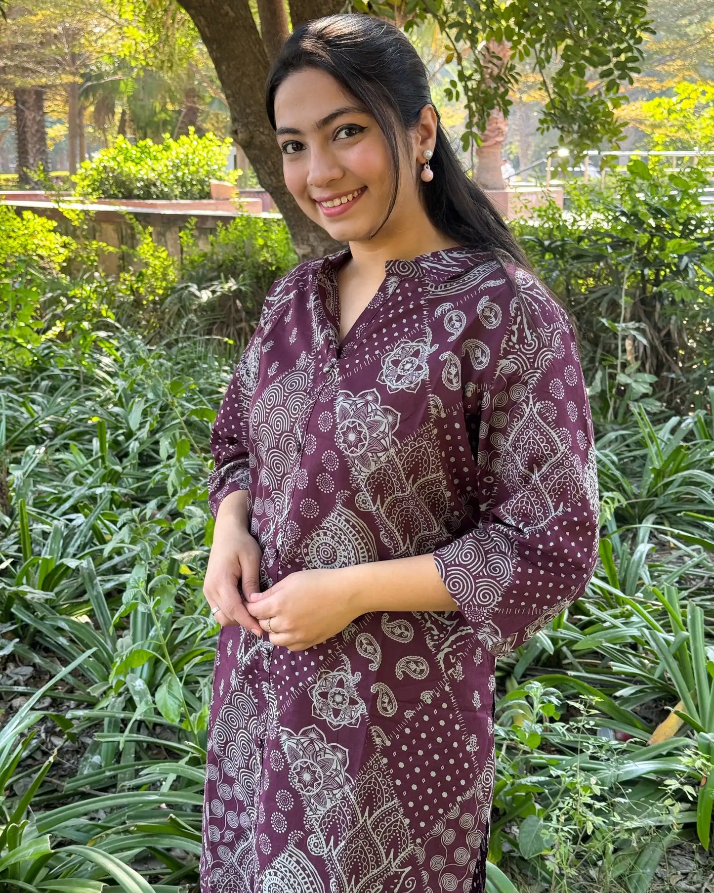 Plus Size Long Kurta Coord