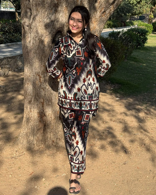 Western Print Cotton Coord-Set