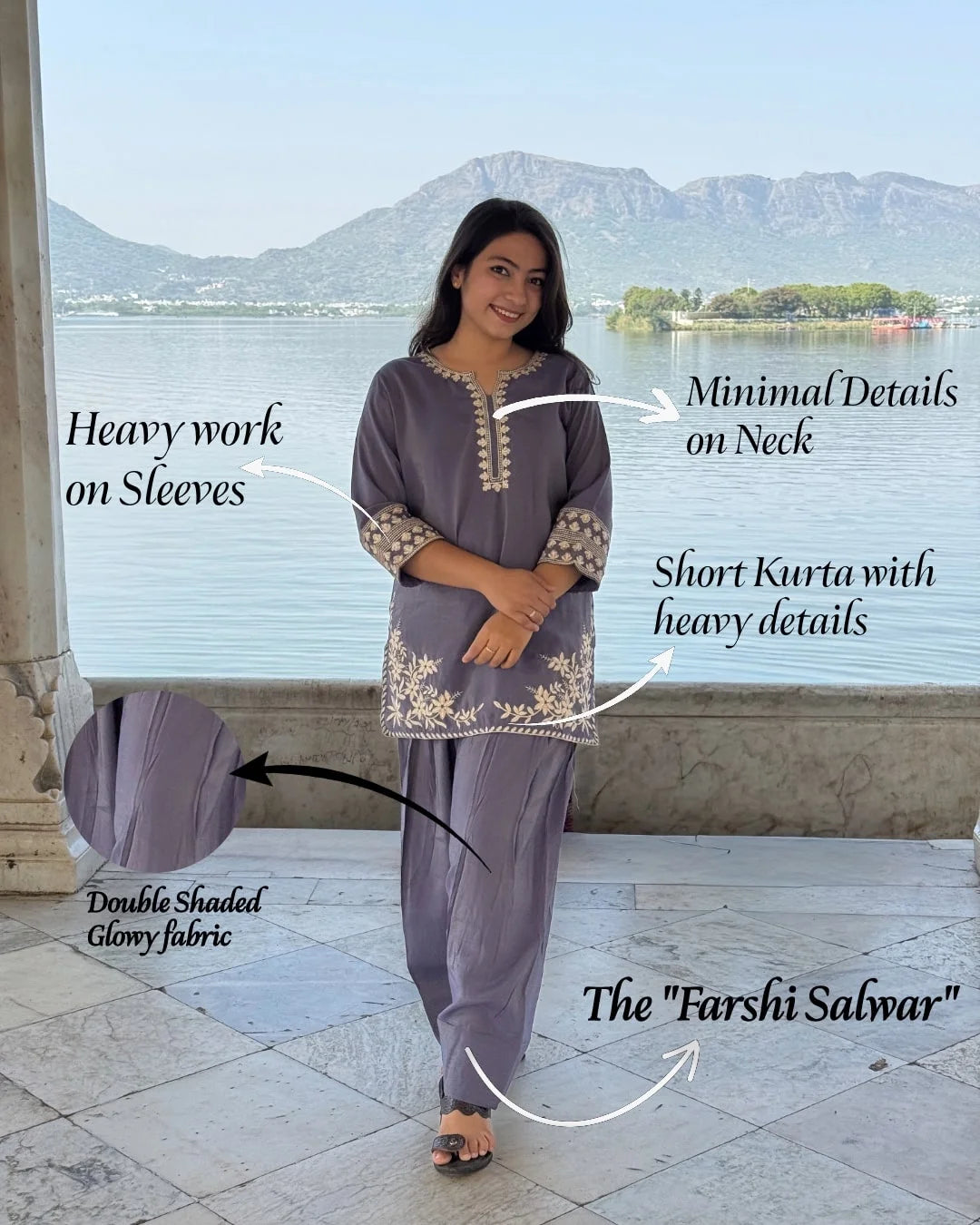 Lavender Farshi Salwar Coord