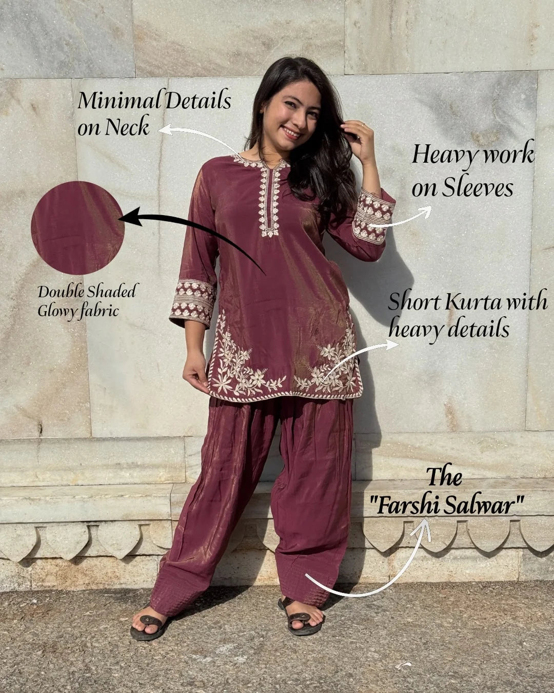 Onion Farshi Salwar Coord