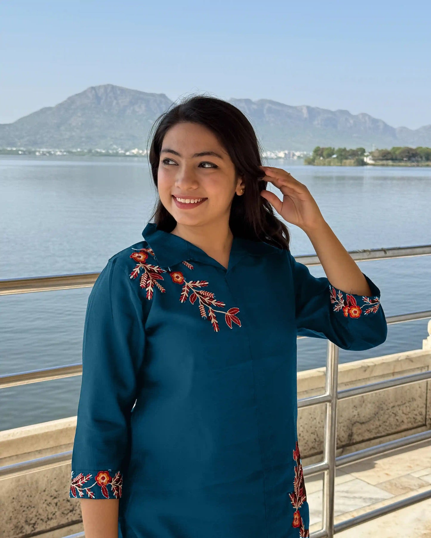 Shirt Pattern Coord with Work (blue)